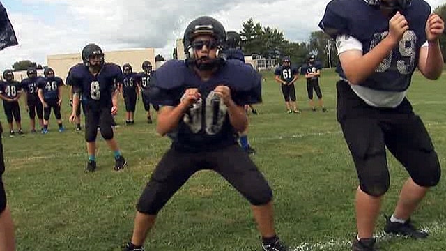 Blind football player isn’t discouraged