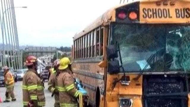 Cameras capture two school buses crashing in Wash.