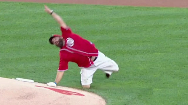 Monday Motivator: Vet grenade-tosses first pitch