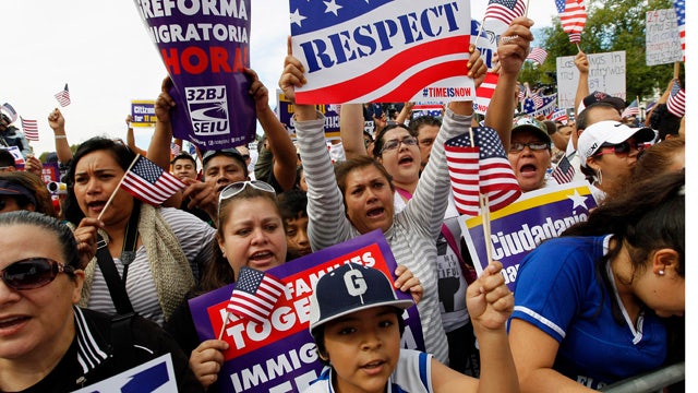 Immigration rally held on 'closed' National Mall in DC
