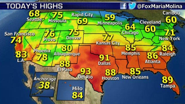 National forecast for Wednesday, October 8