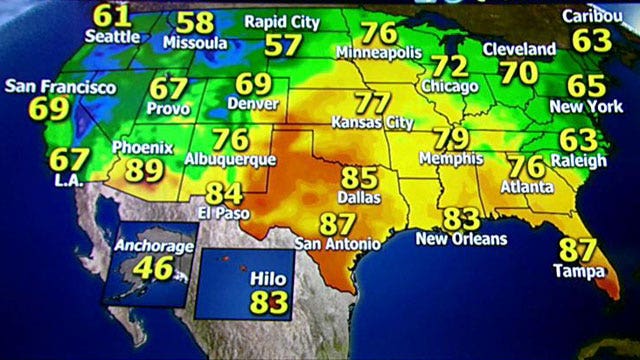 National forecast for Wednesday, October 9