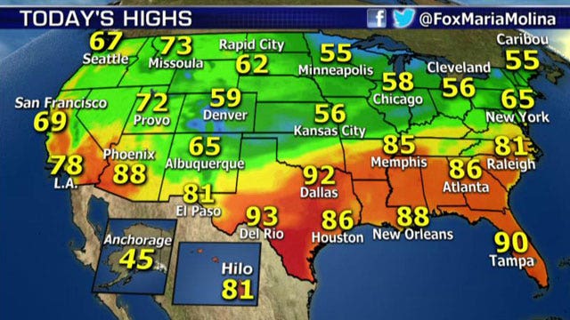 National forecast for Friday, October 10