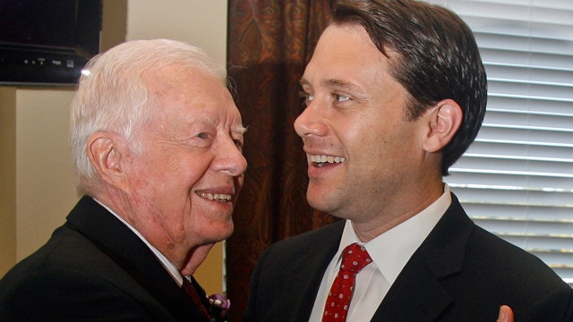 Carter on campaign trail for grandson in Georgia Senate race