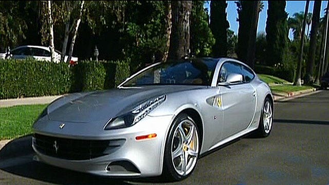 Ainsley Earhardt test drives a Ferrari