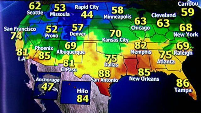 National forecast for Monday, October 14
