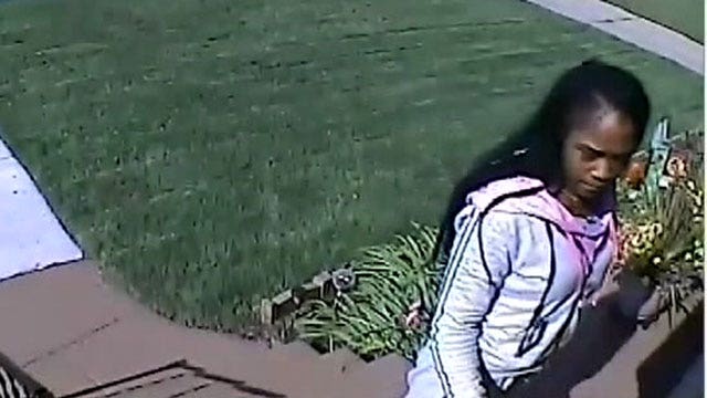 Brazen female burglar caught on tape