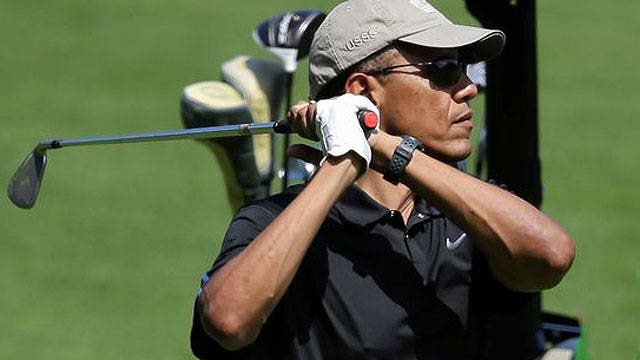 President Obama plays 200th round of golf