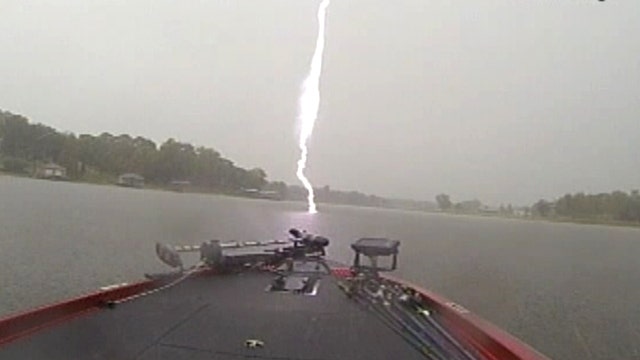 Frightening lightning strike gives teens big scare