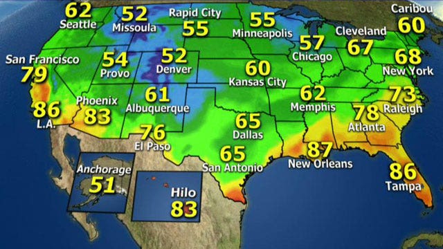 National forecast for Wednesday, October 16