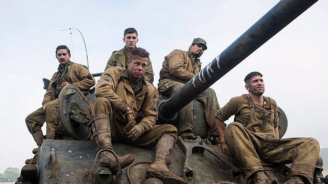 'Fury' stars grateful for working with WWII heroes 