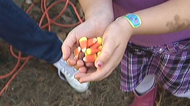 School takes candy from a baby