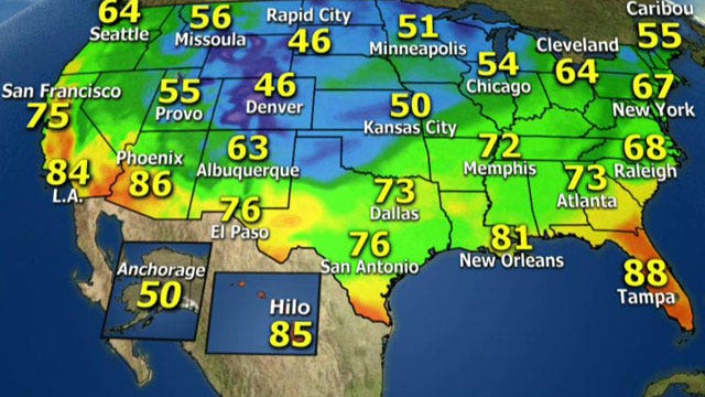 National forecast for Friday, October 18