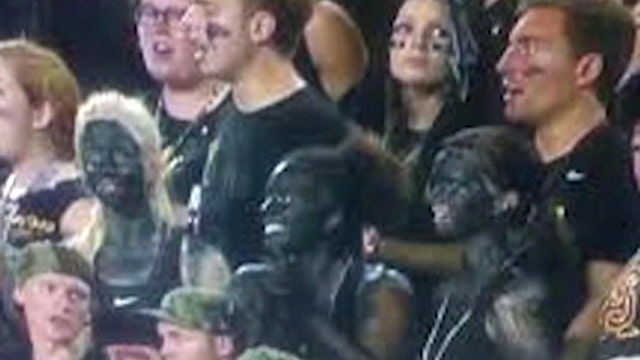 Students painting faces for 'blackout game' racist?