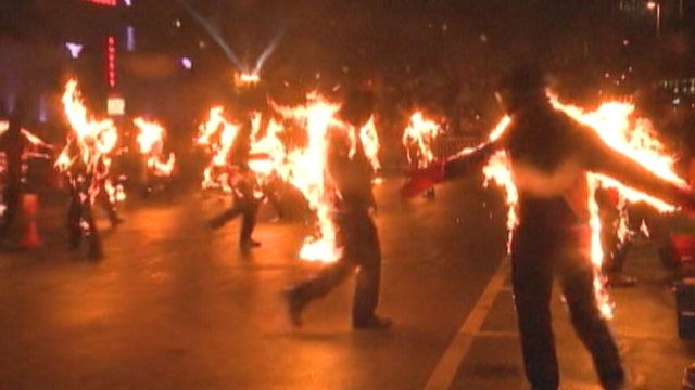 Burning men: Fiery group sets world record