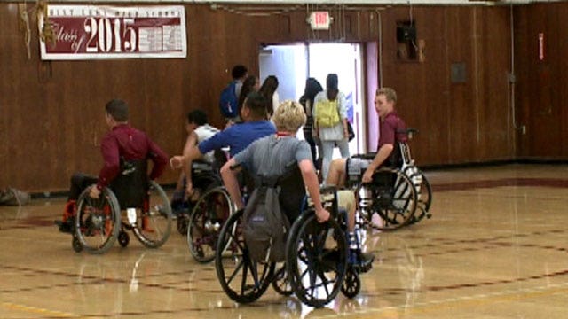 High school puts students in wheelchairs for a day