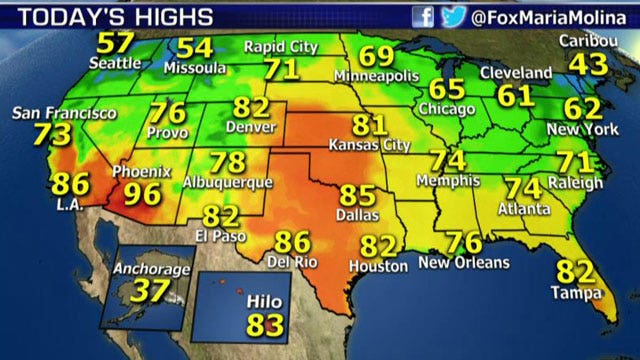 National forecast for Friday, October 24