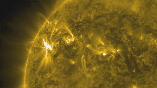 Six massive solar flares erupt on sun in one week