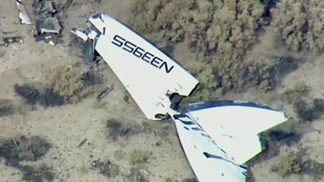 Virgin Galactic's SpaceShipTwo crashes in Mojave