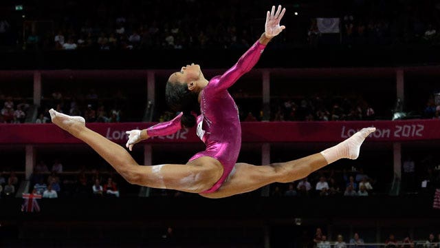 Gabby Douglas flips for Sony 