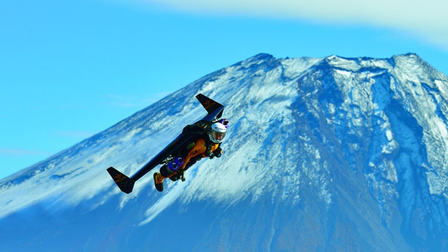 Ain't no mountain high enough: Jetman soars near Mt. Fuji