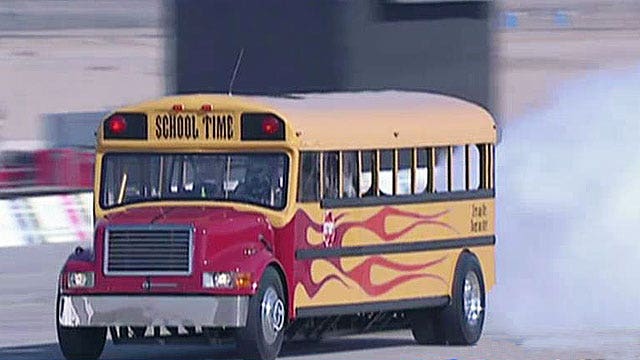 Man builds jet-powered school bus