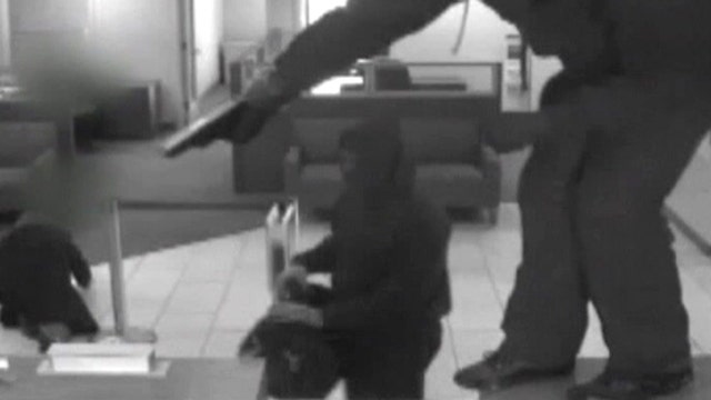 Bank robbery horror caught on camera