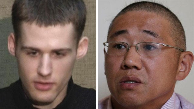 U.S. prisoners freed from North Korea back on American soil