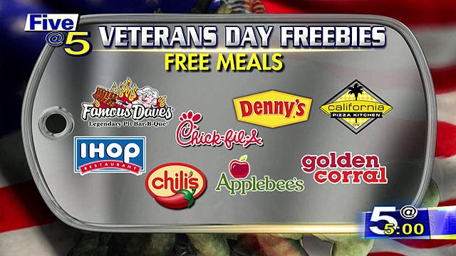 Free meals, haircuts and workouts for Veteran's Day