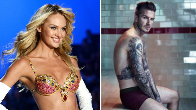 Victoria's Secret models, David Beckham strip down