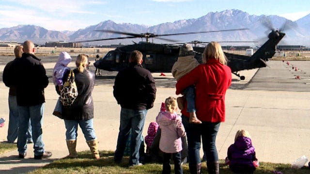 Soldiers ship off days before the holidays