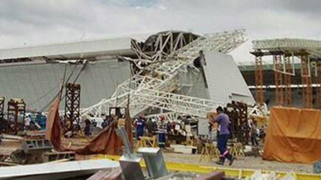 Stadium collapses kills 3 at World Cup venue in Brazil