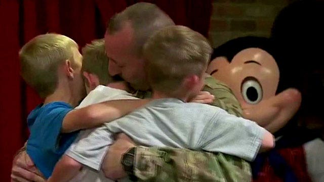 Soldier surprise: Military dad shock kids with Disney visit