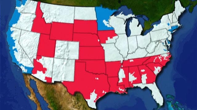 Map shows states with single party rule in 2015