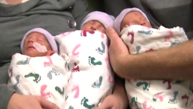 Three's a charm: Rare set of identical triplets born