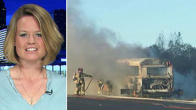 Bus driver rescues 39 children from a burning bus