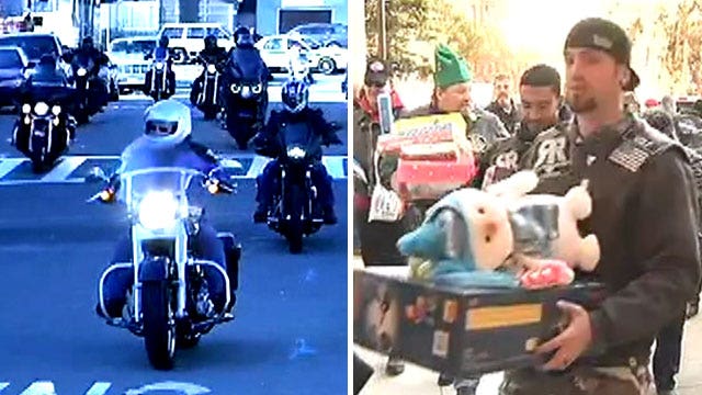 Bikers bring holiday happiness to hospital