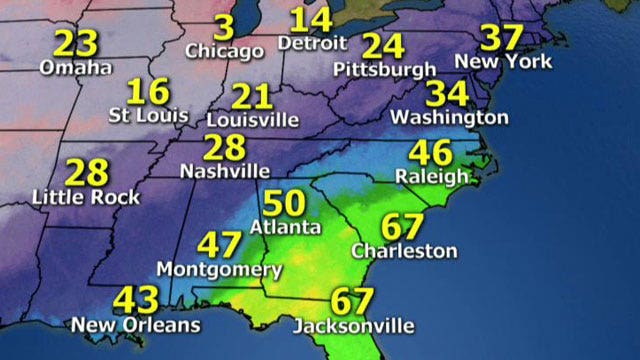 National forecast for Tuesday, December 10