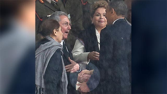 Reaction to handshake between Obama and Cuban president