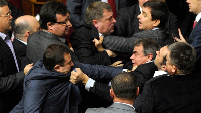 Violence breaks out in Ukraine's newly elected Parliament