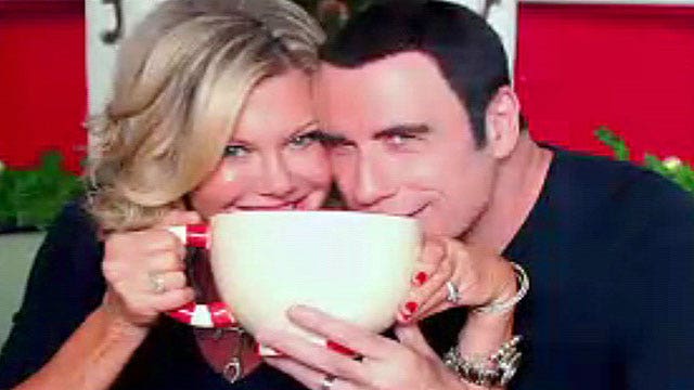 Olivia Newton-John, John Travolta reunite for Christmas