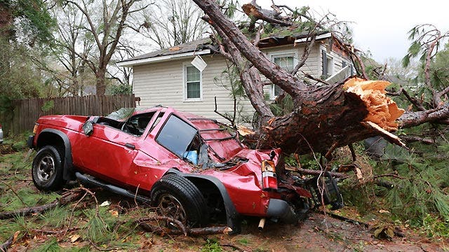 Mobile like a 'war zone' after deadly storm rolls through