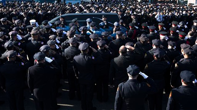 Thousands attend funeral of murdered NYPD Officer Ramos
