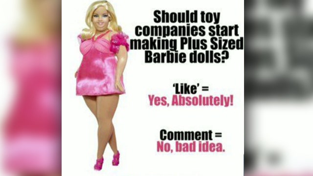 Plus-size Barbie sparks heated debate online