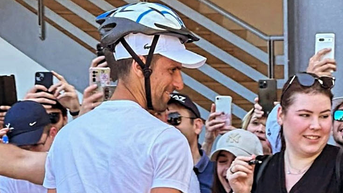 Why Novak Djokovic wore a bicycle helmet to the Italian Open training session