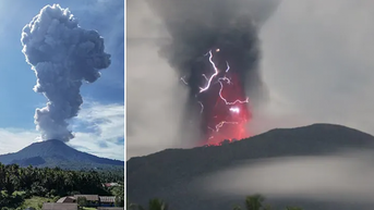 Volcano erupts as thunderstorm rages, Indonesia evacuates nearby villages