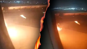 Passengers scream in horror as flames erupt from engine thousands of feet in the air
