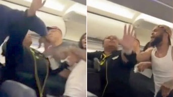 Flight ends with passengers ‘throwing it down’ in front of a family