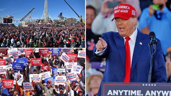 Trump rips into Biden as upwards of 80,000 blue state voters flood beachfront rally: 'We're going to win'
