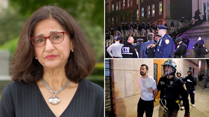 Columbia's president breaks dayslong silence on anti-Israel agitators and NYPD response